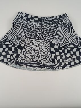 Black & White Patterned Women's Skirt